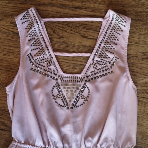 Ecote Beige Sleeveless Dress With Studs Medium - Picture 6 of 7